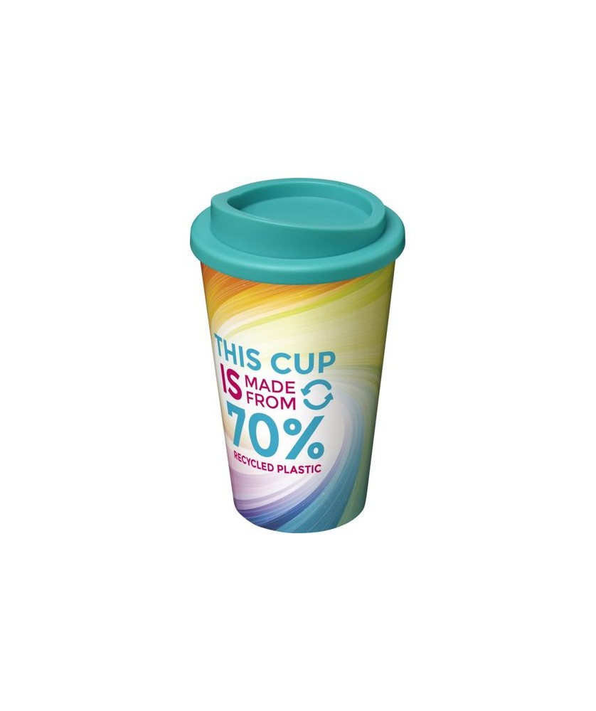 Mugs Isothermes Publicitaires Personnalisés - Gobelet avec isolation Brite-Americano® Eco de 350 ml - Vert d'eau | PRINTECOM