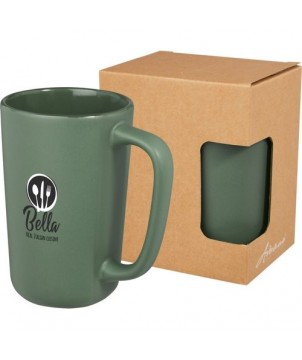 Mug Perk de 480 ml en céramique - Vert | Mugs publicitaires | PRINTECOM