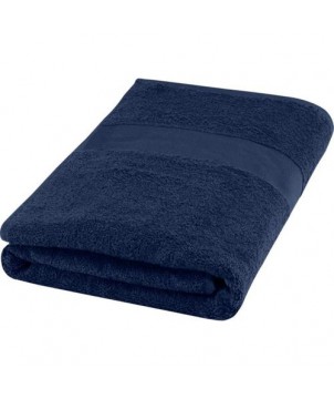 Serviette Amelia de 70 x 140 cm en coton de 450 g/m² - Bleu marine | Goodies écologiques | PRINTECOM