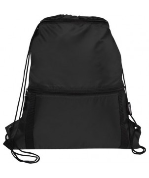 Sac isotherme 9 L recyclé avec cordon de serrage Adventure - Noir | Sac Isotherme personnalisé | PRINTECOM