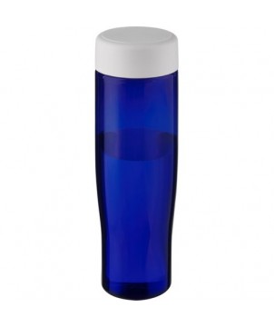 Bouteille d'eau H2O Active® Eco Tempo de 700 ml avec couvercle vissé - Bleu | Bouteille et Gourde publicitaires | PRINTECOM