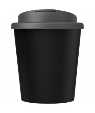 Gobelet recyclé Americano® Espresso Eco de 250 ml avec couvercle anti-déversement - Gris | Mugs publicitaires | PRINTECOM