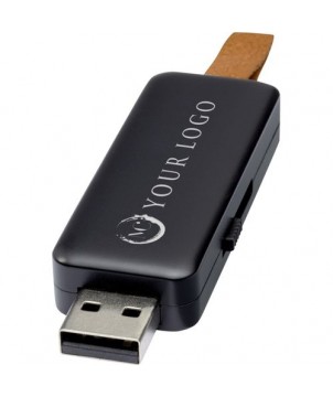 Clé USB lumineuse Gleam 4 Go - Noir | Clé USB publicitaire | PRINTECOM