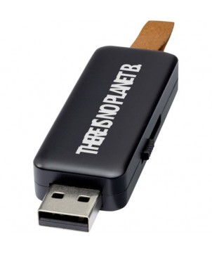 Clé USB lumineuse Gleam 8 Go - Noir | Clé USB publicitaire | PRINTECOM