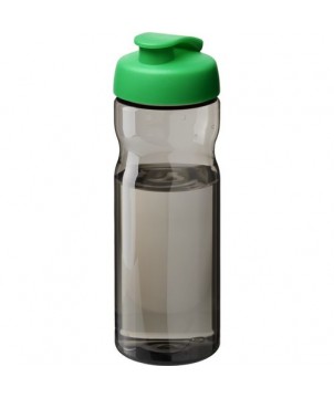 Bouteille de sport H2O Active® Eco Base de 650 ml avec couvercle à bec verseur charbon | Gourde de sport publicitaire | PRINTECOM