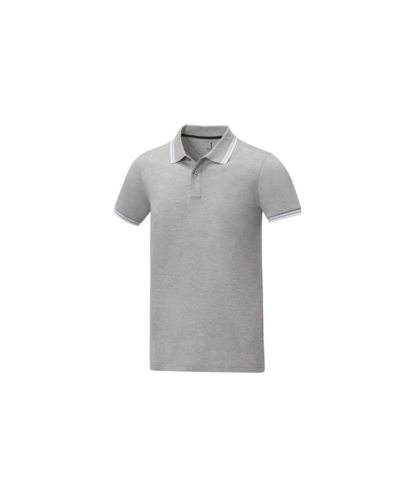 Polo tipping Amarago manches courtes homme grisPolo tipping Amarago manches courtes homme gris | PRINTECOM