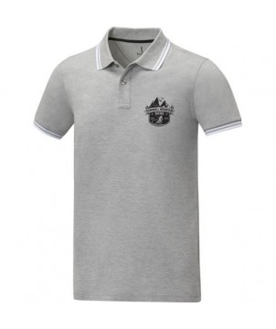 Polo tipping Amarago manches courtes homme grisPolo tipping Amarago manches courtes homme gris | PRINTECOM