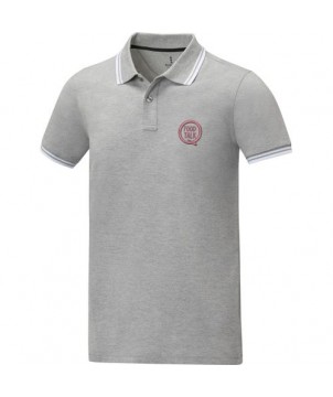 Polo tipping Amarago manches courtes homme grisPolo tipping Amarago manches courtes homme gris | PRINTECOM