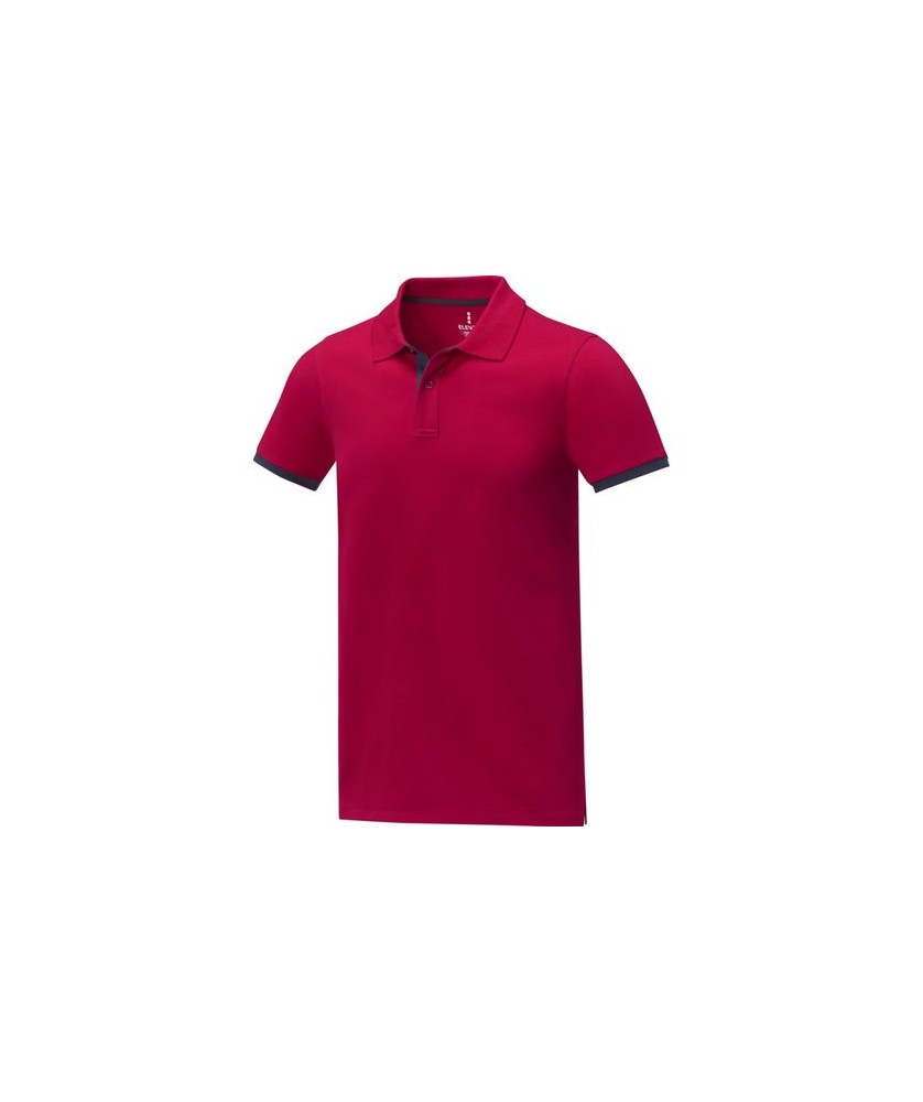 Polo Morgan manches courtes deux tons homme rougePolo Morgan manches courtes deux tons homme rouge | PRINTECOM