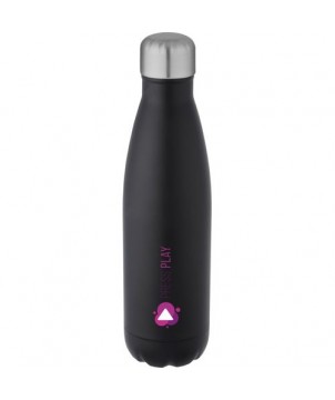 Bouteille Cove de 500 ml en acier inoxydable à isolation sous vide - Noir | Bouteille isotherme | PRINTECOM