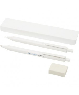 Parure de stylos antibactériens Salus blanc | Stylos Publicitaires Personnalisés | PRINTECOM