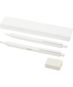 Parure de stylos antibactériens Salus blanc | Stylos Publicitaires Personnalisés | PRINTECOM