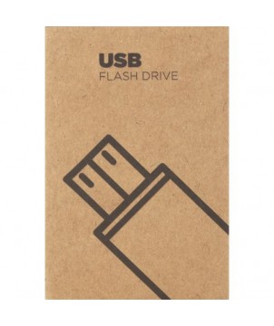 Clé USB biodégradable ronde 64 Gb 64 Go - Marron | Clé USB publicitaire | PRINTECOM