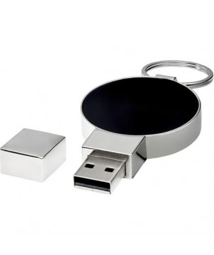 Clé USB lumineuse ronde 1 Gb - Argenté | Clé USB publicitaire | PRINTECOM