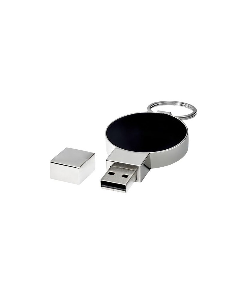 Clé USB lumineuse ronde 4 Gb - Argenté | Clé USB publicitaire | PRINTECOM