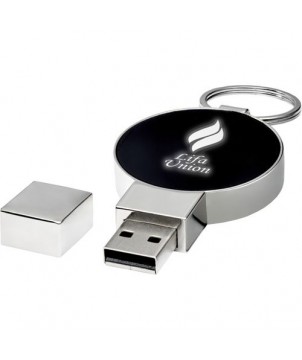 Clé USB lumineuse ronde 32 Gb - Blanc | Clé USB publicitaire | PRINTECOM