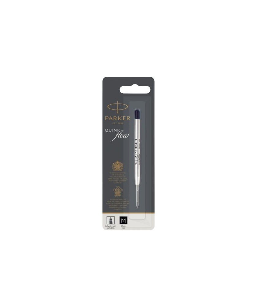 Cartouche pour stylo bille Quinkflow Parker - Noir | Accessoires stylos | PRINTECOM