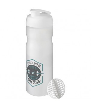 Bouteille shaker Baseline Plus 650 ml blanc givré | Bouteille et Gourde publicitaires | PRINTECOM