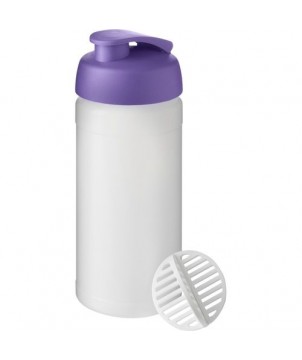 Bouteille shaker Baseline Plus 500 ml blanc givré | Bouteille et Gourde publicitaires | PRINTECOM