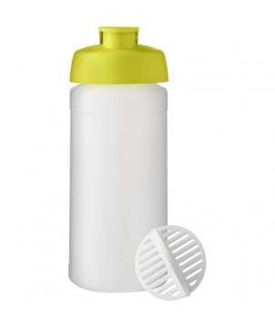 Bouteille shaker Baseline Plus 500 ml blanc givré | Bouteille et Gourde publicitaires | PRINTECOM