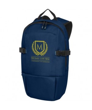 Sac à dos Baikal en rPET certifié GRS pour ordinateur portable de 15" 8L - Bleu marine | Sac à dos publicitaire | PRINTECOM