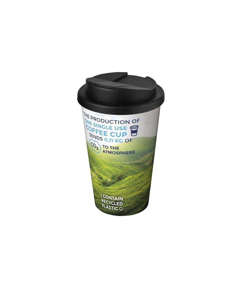 Gobelet isolant Brite-Americano® 350ml avec couvercle anti-fuite - Noir | Mugs publicitaires | PRINTECOM