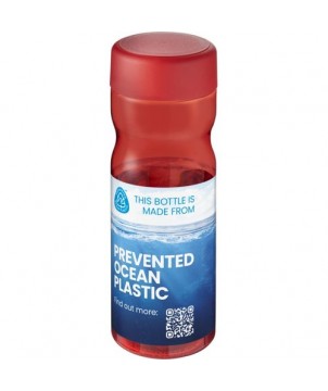 Bouteille H2O Active® Eco Base 650ml avec couvercle vissé rouge | Bouteille et Gourde publicitaires | PRINTECOM