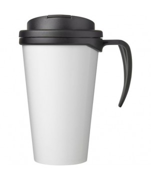 Mug isolant Brite-Americano® Grande 350ml avec couvercle anti fuite - Noir | Mugs publicitaires | PRINTECOM