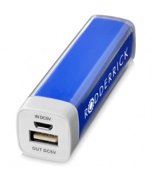 Batterie de secours WS102 2200/2600 mAh - Bleu | Chargeurs et batteries publicitaires | PRINTECOM