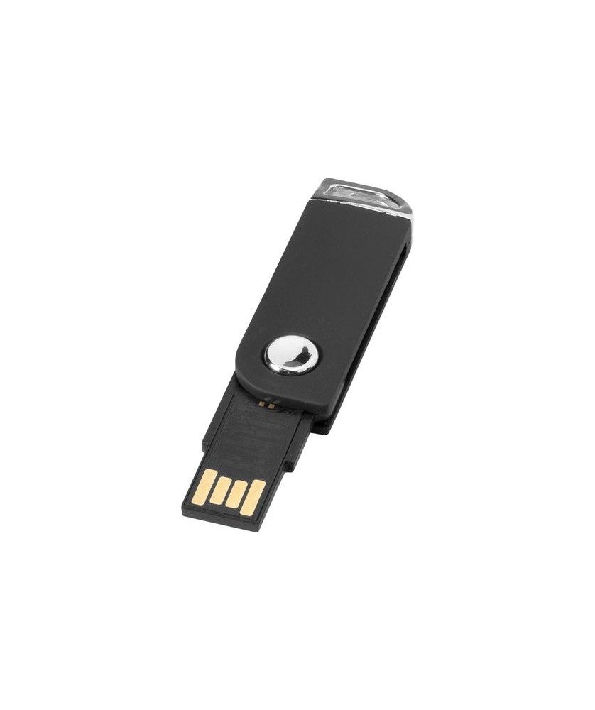 Clé USB pivotante rectangulaire 8 Gb - Noir | Clé USB publicitaire | PRINTECOM