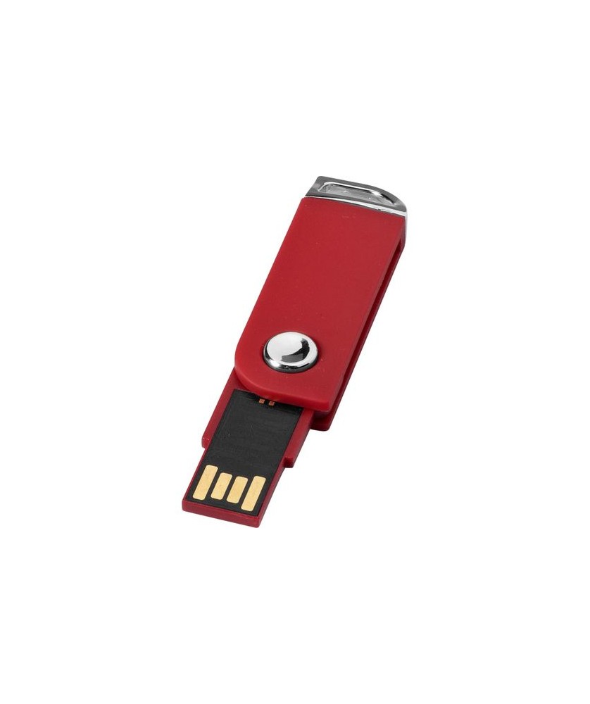 Clé USB pivotante rectangulaire 4 Gb - Rouge | Clé USB publicitaire | PRINTECOM