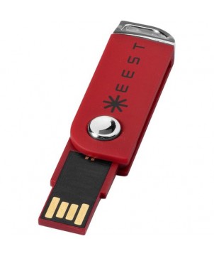 Clé USB pivotante rectangulaire 4 Gb - Rouge | Clé USB publicitaire | PRINTECOM