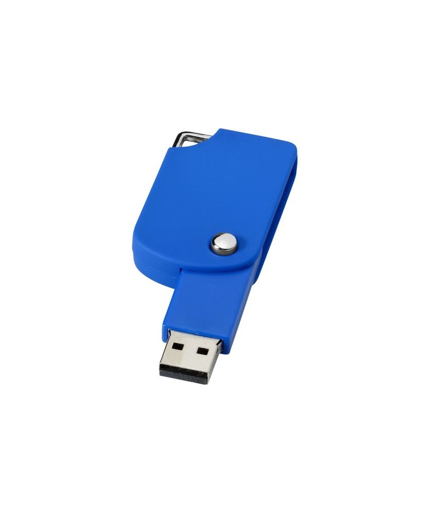 Clé USB pivotante carrée 4 Gb - Bleu | Clé USB publicitaire | PRINTECOM