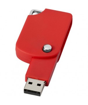 Clé USB pivotante carrée 1 Gb - Rouge | Clé USB publicitaire | PRINTECOM