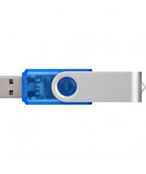 Clé USB rotative translucide 2 Gb - Bleu | Clé USB publicitaire | PRINTECOM