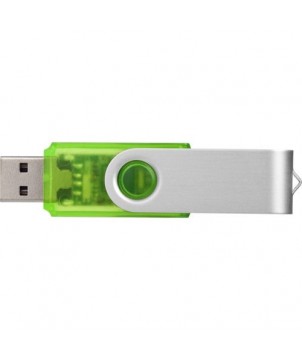 Clé USB rotative translucide 16 Gb - Vert | Clé USB publicitaire | PRINTECOM