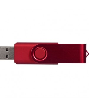 Clé USB rotative métallisée 32 Gb - Rouge | Clé USB publicitaire | PRINTECOM