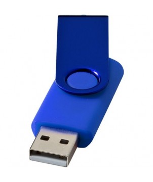 Clé USB rotative métallisée 32 Gb - Bleu royal | Clé USB publicitaire | PRINTECOM