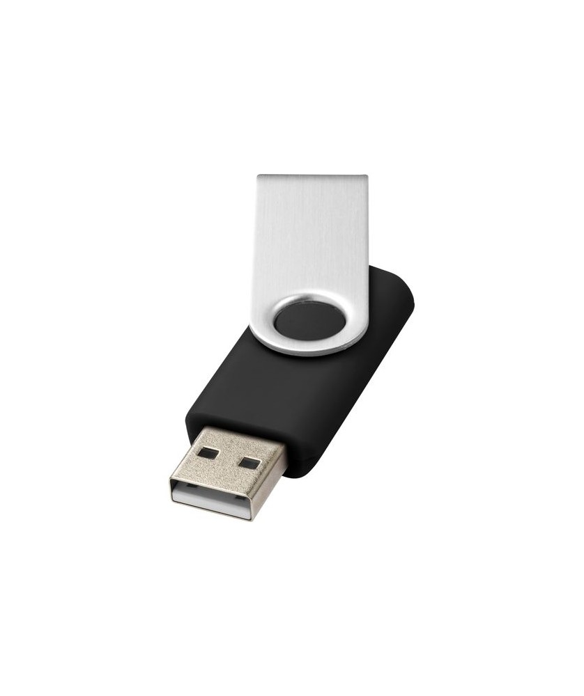 Clé USB rotative basique 1 Gb - Noir | Clé USB publicitaire | PRINTECOM