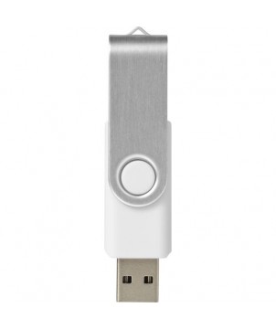 Clé USB rotative basique 2 Gb - Blanc | Clé USB publicitaire | PRINTECOM