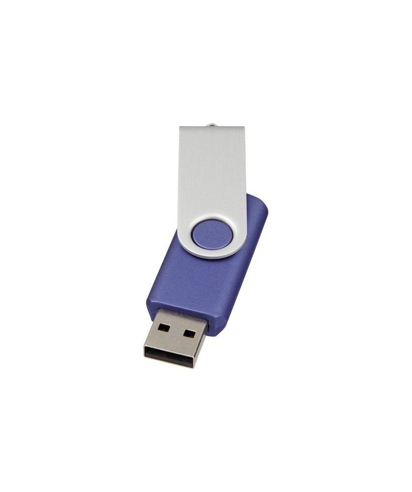 Clé USB rotative basique 2 Gb - Bleu | Clé USB publicitaire | PRINTECOM