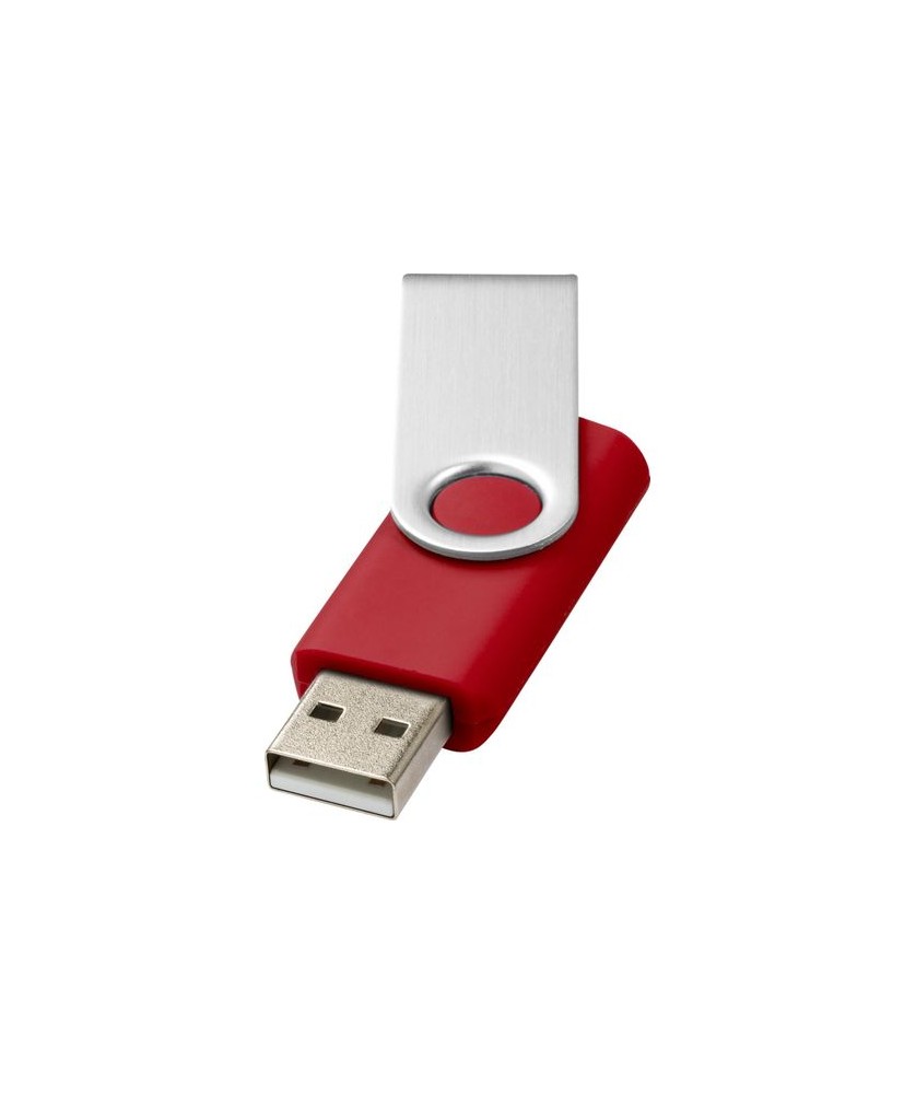 Clé USB rotative basique 4 Gb - Rouge | Clé USB publicitaire | PRINTECOM