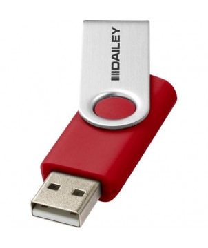 Clé USB rotative basique 4 Gb - Rouge | Clé USB publicitaire | PRINTECOM