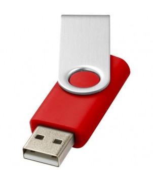 Clé USB rotative basique 1 Gb - Rouge moyen | Clé USB publicitaire | PRINTECOM