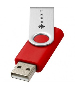 Clé USB rotative basique 4 Gb - Rouge moyen | Clé USB publicitaire | PRINTECOM