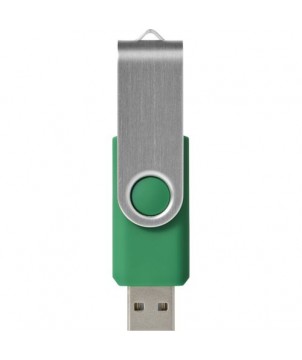 Clé USB rotative basique 1 Gb - Vert | Clé USB publicitaire | PRINTECOM