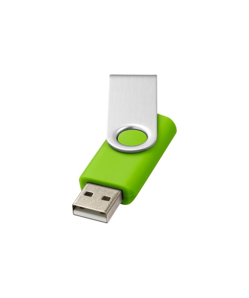 Clé USB rotative basique 4 Gb - Vert citron | Clé USB publicitaire | PRINTECOM