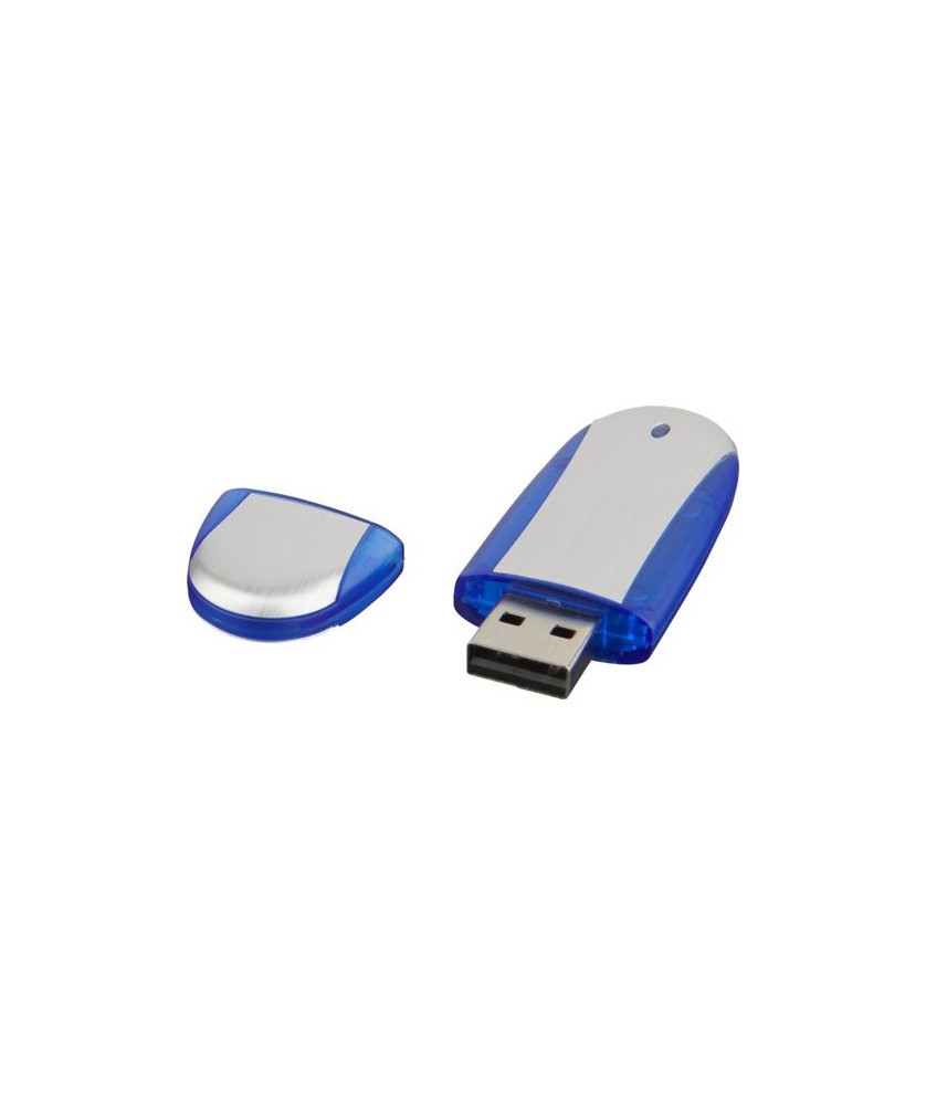 Clé USB ovale 32 Gb - Argenté | Clé USB publicitaire | PRINTECOM