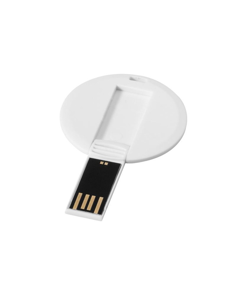 Clé USB jeton rond 4 Gb - Blanc | Clé USB publicitaire | PRINTECOM