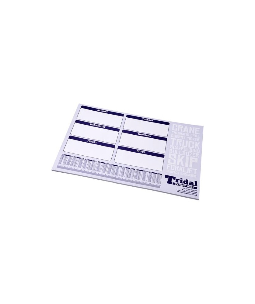 Blocs-Notes Publicitaires - Sous-main Desk-Mate® A2 50 feuillets - Blanc | PRINTECOM